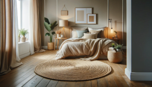 tapis en jute dans la chambre