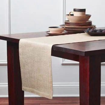 Chemin de table imitation toile de jute