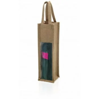 Porte Bouteille Sac Toile Jute