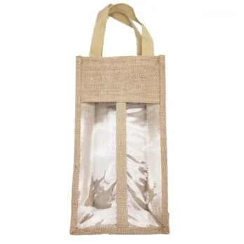 Sac en toile de jute pour bouteille