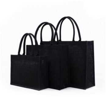 Sac toile de jute noir