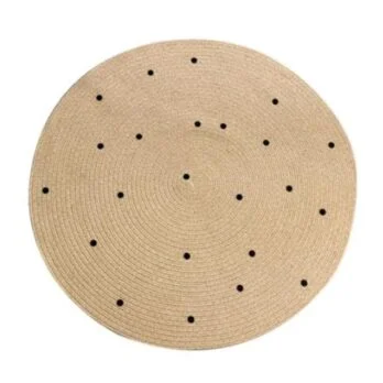 Tapis jute rond pour chambre de bébé