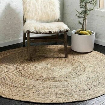 Tapis rond jute chambre