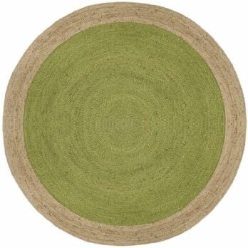 Tapis rond jute vert