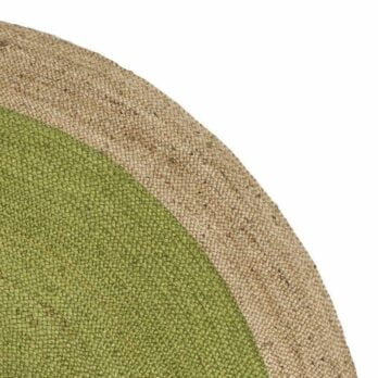 Tapis rond jute vert