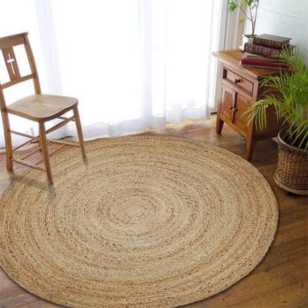 Tapis salon rond jute